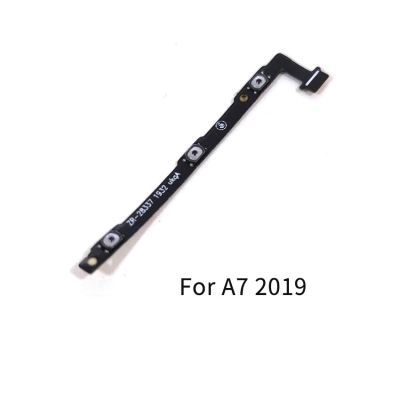 สำหรับ ZTE เบลด A7 A7s 2019 2020ปุ่มปรับระดับเสียงสายเคเบิลงอได้ชิ้นส่วนซ่อมแซมปุ่มควบคุมเปิดปิดคีย์ด้านข้าง