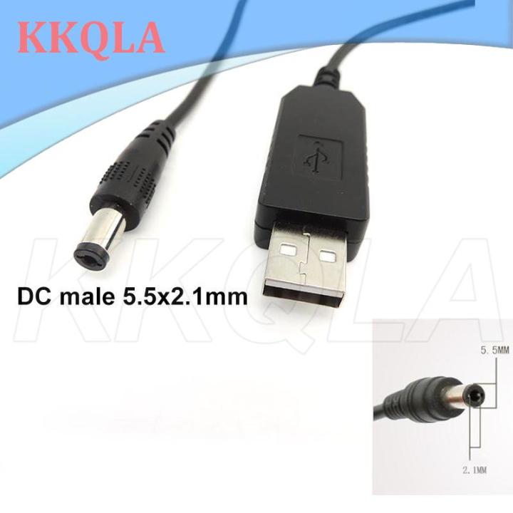 qkkqla-dc-step-up-module-usb-5v-to-9v-12v-8-4v-12-6v-charging-power-cable-cord-to-5521-multifunctional-plug-male-8tips-connector