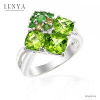 Lenya Jewelry แหวนเงินแท้ 925 ประดับอัญมณีแท้ เม็ดโต ดีไซน์สุดคลาสิค เหมาะสำหรับสวมใส่กับเสื้อผ้าทุกชุดทุกสไตล์