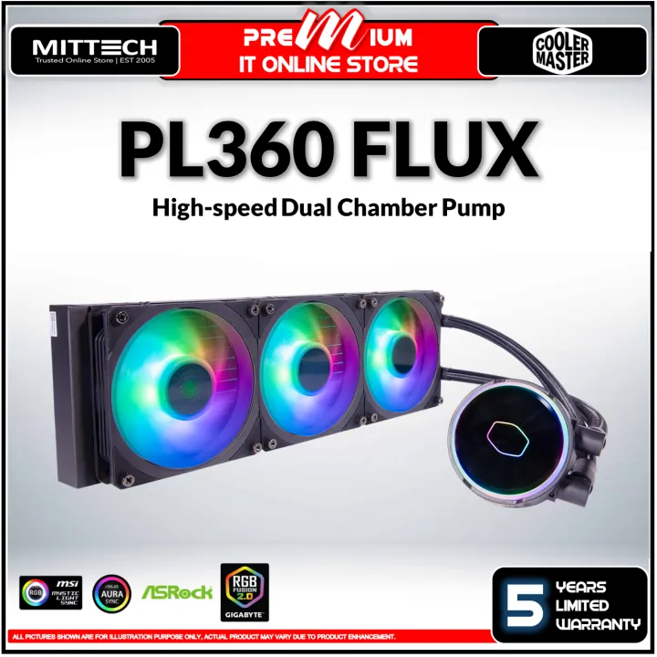 Cooler Master Masterliquid PL360 FLUX AIO Cooler Premium Dual Chamber