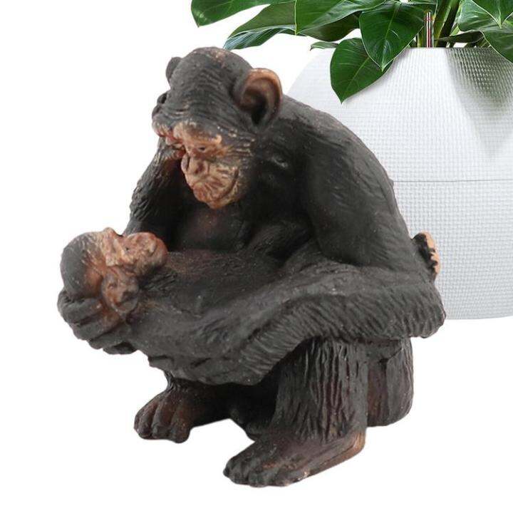 chimpanzee-figurine-chimpanzee-model-figures-reusable-animal-collection-playset-jungle-animals-for-hotel-shop-store-display-restaurant-agreeable