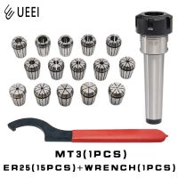 ER25 Spring Clamps 15PCS MT3 ER25 M12 1PCS ER25 ประแจ 1PCS Collet Chuck Morse Holder Cone สําหรับ CNC Milling Lathe เครื่องมือ