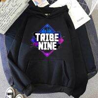 2022 Japan Anime Tribr Nine Cool Letter Logo Print Hooded Sweatshirt Harajuku Long Sleeve Men