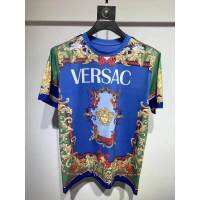 VERSACE SHORT ขุนนางแฟชั่นเสื้อยืดพิมพ์สั้น