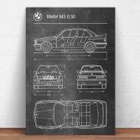 【Ready Stock】卐⊙BMW E E31 E36 E46 M3 M5 Car Metal Tin Sign Classic Bmw Poster Home Decor Wall Decor（Only one size: 20cmX30cm）(Contact seller, free custom pattern)