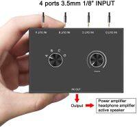 2พอร์ต4พอร์ตสวิตช์เสียงสเตอริโอ Audio Switcher Splitter 3.5มม. หูฟังขนาดเล็ก Switcher 2x 11X2 4X 11x4ถึง Directional Switcher