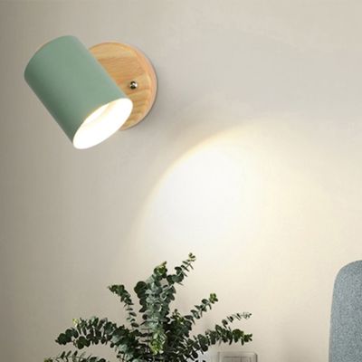 hyfvbujh♤○ Wall Lamp With EU/UL Plug Bedside Colorful Lampshade Gu10 Holder Lamps Bedroom