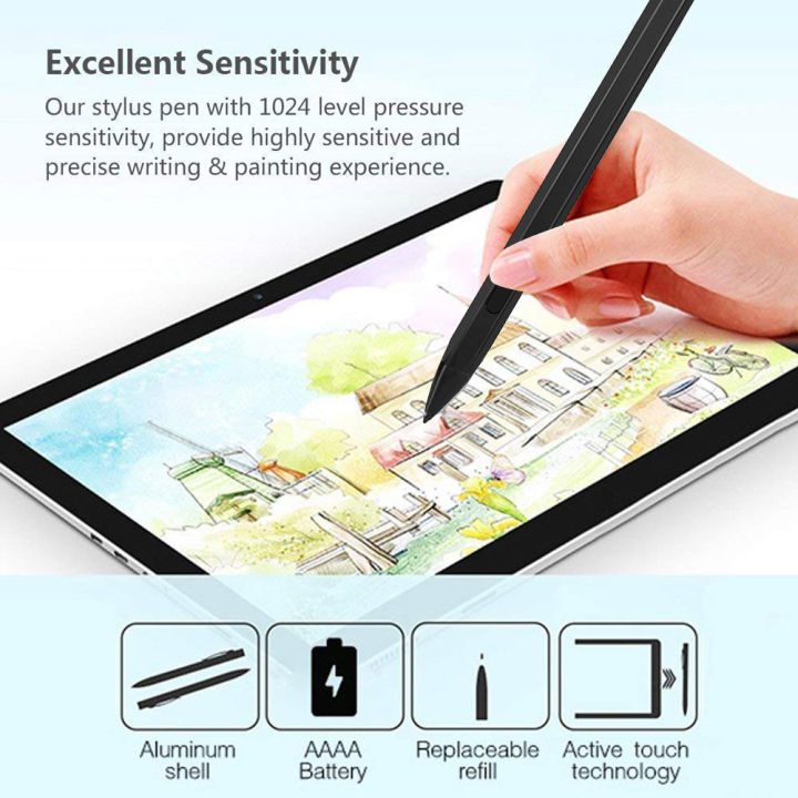 stylus-pen-phone-screen-smart-touch-drawing-pen-for-microsoft-surface-pro-7-6-5-4-3-stylus-with-replacement-nib-tips