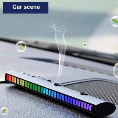 【DT】  hotCar Aromatherapy Sound-controlled Ambient Light RGB Light Bar Air Purification Atomization Aromatherapy Voice-Activated Light