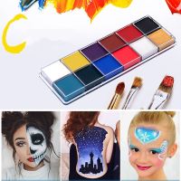 12 color face body art painting body painting drama clown Halloween makeup face Halloween party