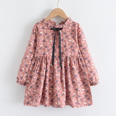 Girls Dress New New Autumn Spring Kids Princess Dress Casual Floral Costumes Children Clothing Flowers Dresses Suits 2-8 Years