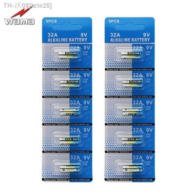 tzle25 10pcs/2pack WAMA 32A 9V Primary Dry Batteries LR32 29A L822 Alkaline Battery for Car Key Remote Control Industrial Packing