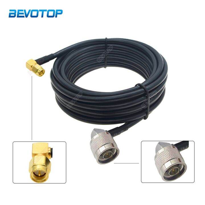 15-30-50cm-1-2-3-10m-30m-rg58-coaxial-cable-sma-male-right-angle-plug-to-n-male-90-degree-plug-connector-50ohm-rf-adapter-cable-electrical-connectors