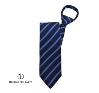 Giorgio Del Sarto Adults Zipper Tie Navy Blue ไทซิป เนคไทสำเร็จรูปสีน้ำเงิน