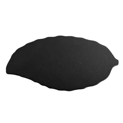 Black Natural Rock Leaf Plate Creative Simple Sushi Plate Pizza Pastry Baking Plate Tableware Steak Plate