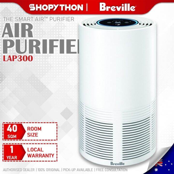 BREVILLE the Smart Air™ Purifier LAP300 40m2 Timer Night Mode 4Stage Air Purification 99.97