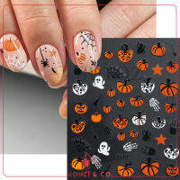 สติกเกอร์ติดเล็บ พร้อมส่งทุกวัน Halloween Nail Stickers เรืองแสง น่ารัก มีสไตล์  กันน้ำปลอดสารพิษ ไม่ต้องลอกน้ำ