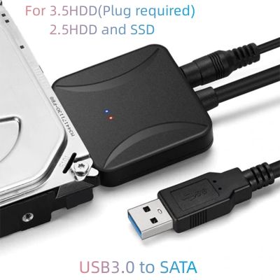 【ร้อน】 USB 3.0ถึง SATA 3สาย Sata เป็น USB อะแดปเตอร์แปลงสายสนับสนุน2.5/3.5นิ้วภายนอก SSD HDD อะแดปเตอร์ฮาร์ดไดรฟ์ ConnectFit