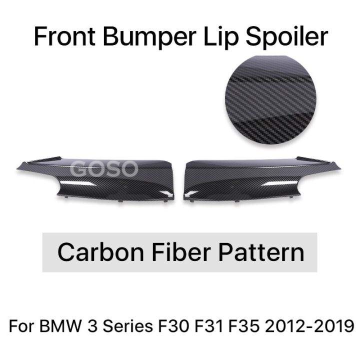 ภาพใหญ่-m-tech-คาร์บอนไฟเบอร์กันชนหน้าริมฝีปากสปอยเลอร์สีดำ-diverter-flap-angle-valve-สำหรับ-bmw-3-series-f30-f31-2012-2019-320i-328i
