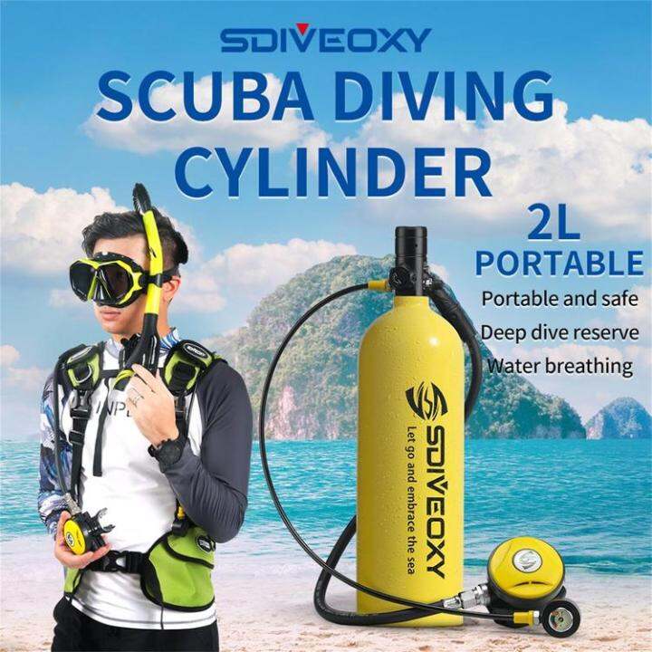 2000ml Diving Oxygen Tank Scuba Diving Lung Tank Oxygen Tank Snorkeling