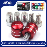 2Pcs สำหรับ Honda Forza 125 250 300 350 750รถจักรยานยนต์ CNC อลูมิเนียมกระจกมองหลัง Handlebar กระจก Bolt สกรู Mount Adapter อุปกรณ์เสริม SGRHSR