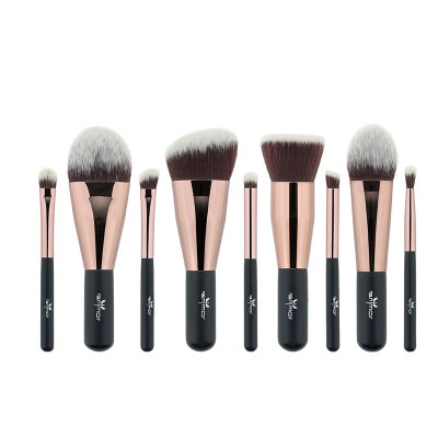 Anmor 9PCS Mini Soft Makeup Brushes Set Kit Portable Kabuki Brush For Make up Professional Cosmetic Travel Bag pincel maquiagem