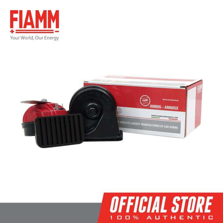 FIAMM AM80S 12V Super Electromagnetic Compact Snail Horn with Red Cover ...