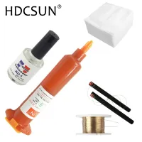 【YF】 Shipping 10ml LOCA UV glue tp-2500 with Glue Remover and 100m Cutting Wire 0.1m 10pcs clean clothes wipes