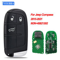 YOUBBA 3ปุ่มสมาร์ทรีโมทคอนลคีย์433Mhz ชิป4A สำหรับ Jeep เข็มทิศ2015-2021 Keyless Entry ใบมีด SIP22 M3N-40821302