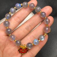 Natural Moonstone Bracelet For Women Healing Gemstone Jewelry 9mm Genuine Moon Stone Round Beads Elastic Beaded Amulet Bracelets