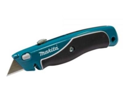 Makita  Retactable Utility Knife part no. B-65785 มีดคัดเตอร์ ใบมีด butterfly  ออกแบบพิเศษ มีช่องตัดเชือก ตัดวัสดุเป็นเส้น โดยไม่ กด ใบมีดออก ปลอดภัยเวลาไม่ใช้งาน