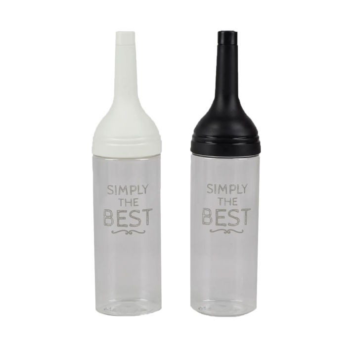 กระบอกใส่น้ำ-ขวดน้ำดื่มพลาสติก-ขวดน้ำรูปทรงขวดไวน์-drinking-bottle-850ml-แพ็ค2ขวด-สำหรับใส่น้ำเปล่า-น้ำผลไม้-วางนอนได้น้ำไม่หก-beautiez