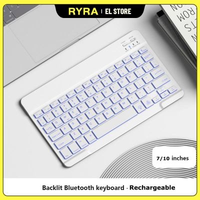 RYRA Rechargeable Backlit Bluetooth Keyboard For Laptop PC Phone Windows Macbook Tablet Computer Magnetic Wireless Keyboard