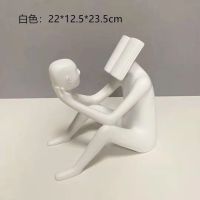 Creative Readers Statue Resin Figures Modern Home Living Room Decoration Office Desk Accessories Miniature Bookshelf Decoration