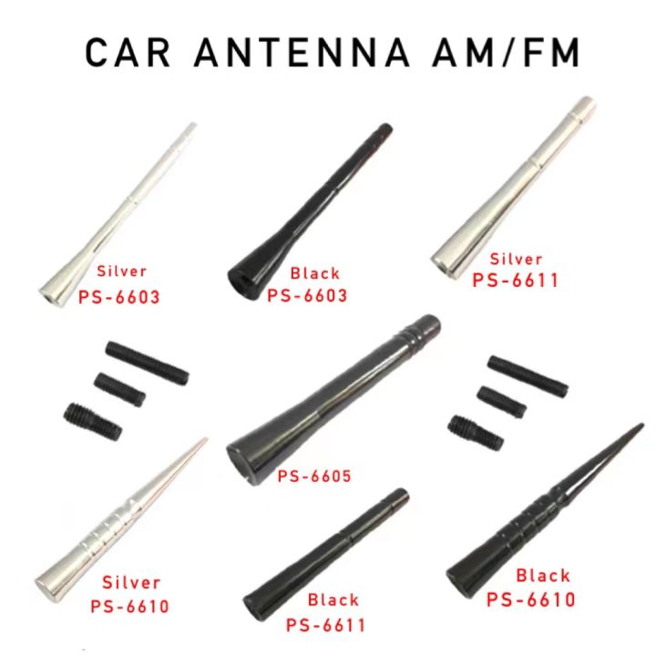 CPA Universal Car Short Stubby Antenna AM/FM Radio Aerial Mast Screw Type
