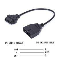 [LWF 2022] สายเคเบิลวิเคราะห์อัตโนมัติ OBDII OBD 2อะแดปเตอร์เชื่อมต่อสำหรับ GM 12 Pin GM12ถึง16พินสำหรับ GM ยานพาหนะ Autoสแกนเนอร์อะแดปเตอร์ใหม่ล่าสุด