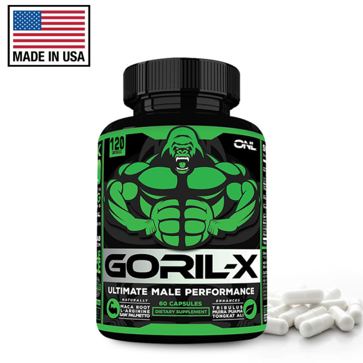 GORILX Testosterone Booster For Men With LArginine, Tribulus