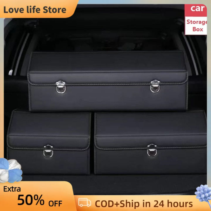 PU Leather Car Trunk Storage Box Top Grade Car Organizer Folding