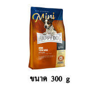 Happy Dog Mini Toscana อาหารสุนัขโต พันธุ์เล็ก(เม็ดเล็ก) สูตรเป็ด สำหรับแพ้ง่าย/ทำหมัน ขนาด 300 G.