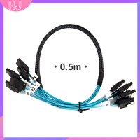 【HJ】 สาย Splitter 6 SATA III 6Gbps CABLE 7Pin สายข้อมูลหญิงสำหรับ Server 0.5M/1M