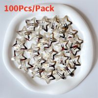 ✴□ 60/80/100Pcs/Lot Silver Star Hair Clip Hair Metal Snap Clip Hairpin Barrettes for Girls Kids Headwear Hair Accessories for Girls