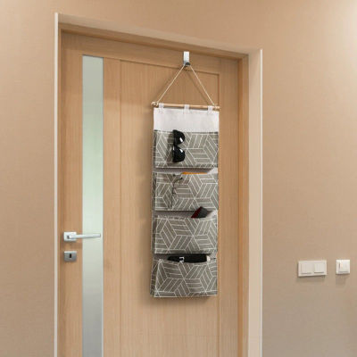 ถุงที่แขวนเก็บของเหนือประตูไฟล์นิตยสารถุงเก็บของกันน้ำสำหรับห้องนอนหอพักห้องน้ำ