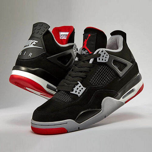 Giày Nike Air Jordan 4, Giày thể thao Jordan 4 đen đỏ, JD4 Retro OG Bred Black Red nam nữ mẫu mới về cực chất | Lazada.vn Giày Nike Air Jordan 4, Giày Thể Thao Jordan 4 Đen Đỏ, Jd4 Retro Og Bred Black Red Nam Nữ Mẫu Mới Về Cực Chất | Lazada.Vn
