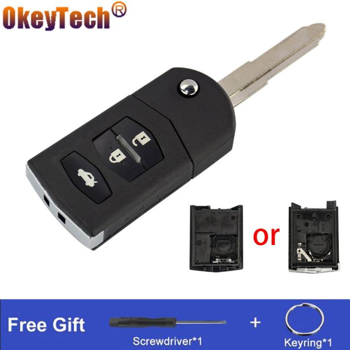 okeytech-เคสกุญแจรถยนต์แบบกดปุ่มสำหรับ-mazda-3-5-6ซีรีส์-m6เคสกุญแจรีโมต-mx5-rx8-2ปุ่มเล็ก-ชุดใหญ่ใบพัด