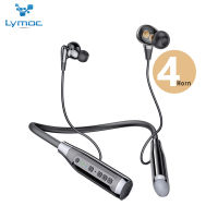 LYMOC 4 Dynamic Coil HiFi Headphones Bluetooth 5.0 Headsets Neckband Wireless Earphones 100Hours CVC8.0 Double Noise Cancelling