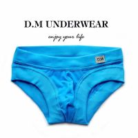 D.M male underwear pure color skinny young fashionable briefs the low sexy cotton simple black and white tide