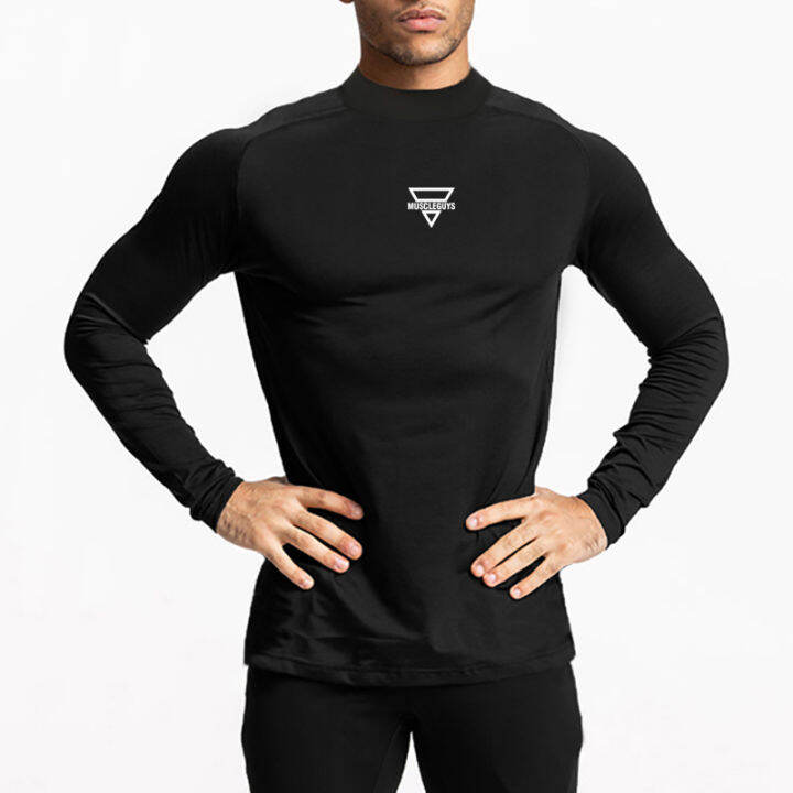 Mens turtleneck outlet compression shirt