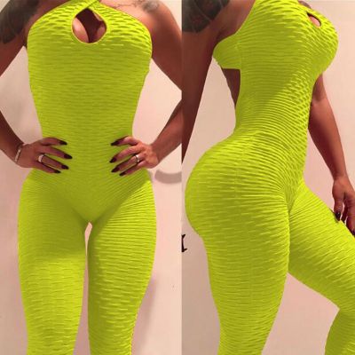 New Fitness Women Yoga Set Gym Running Sports Suit Black Backless Bandage Jumpsuit Sleeveless Gym Clothing Dance Workout Clothes