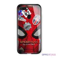 UCUC เคสโทรศัพท์เคสสำหรับ OPPO a5s/A7 กรณี,แฟชั่นคลาสสิกเย็นซูเปอร์ฮีโร่ S pider-Man ห่างไกลจากบ้านกระจกนิรภัยกรณีโทรศัพท์ปลอกปกหลัง