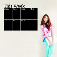 1pc Schedule Blackboard Wall Sticker Vinyl Removable Writable Chalkboard Wallpaper for Home Office Classroom Week Planner Sticke